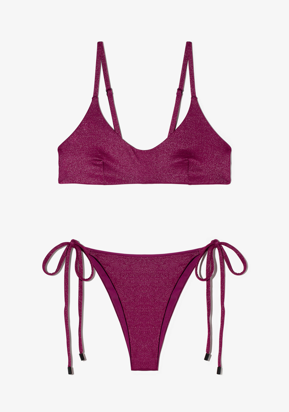 Zoe Top + Lilo Bottom Mulberry Glimmer Bikini