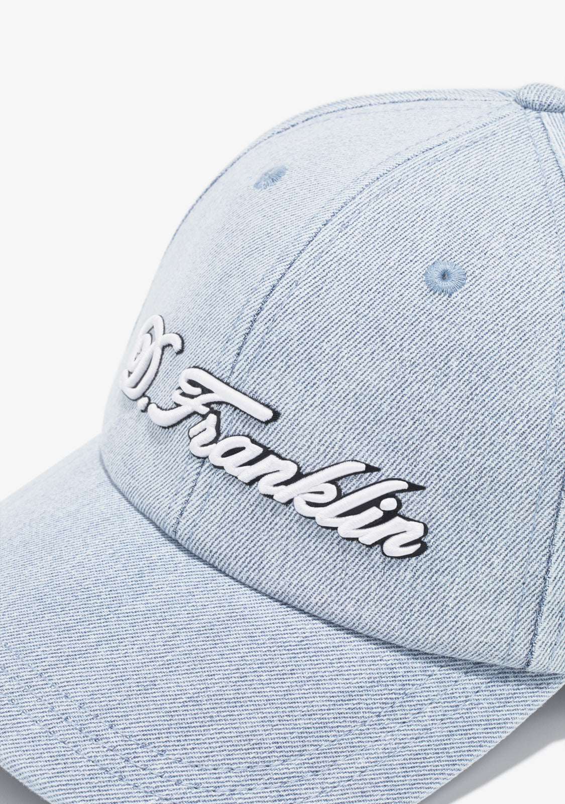 Logo Denim Cap Blue