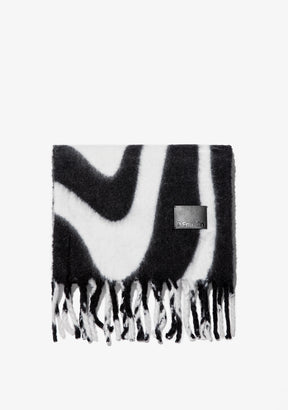 Nordic Zebra Scarf Black