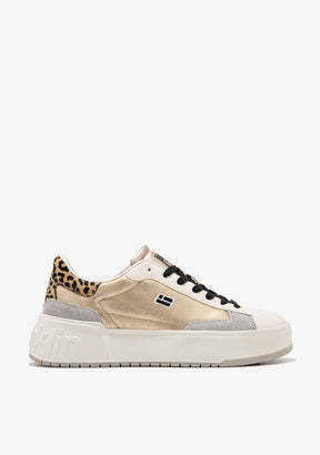 Court Basket Gold Leopard