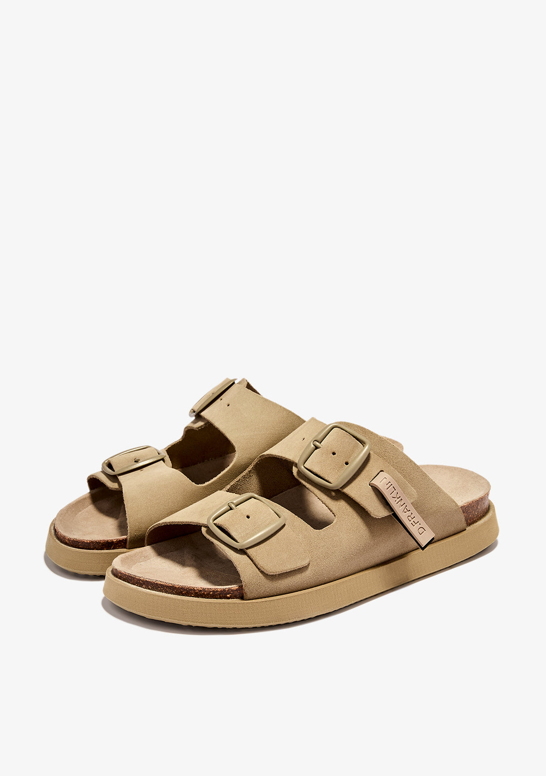 Vibe Sandals Buckle Suede Sand
