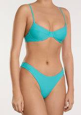 Masha Top + Ava Bottom Aqua Blue Bikini
