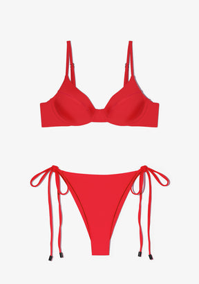 Masha Top + Lilo Bottom Chili Red Bikini