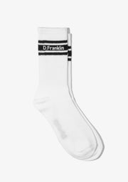 Chaussettes à 3 bandes DF Blanches | D.Franklin