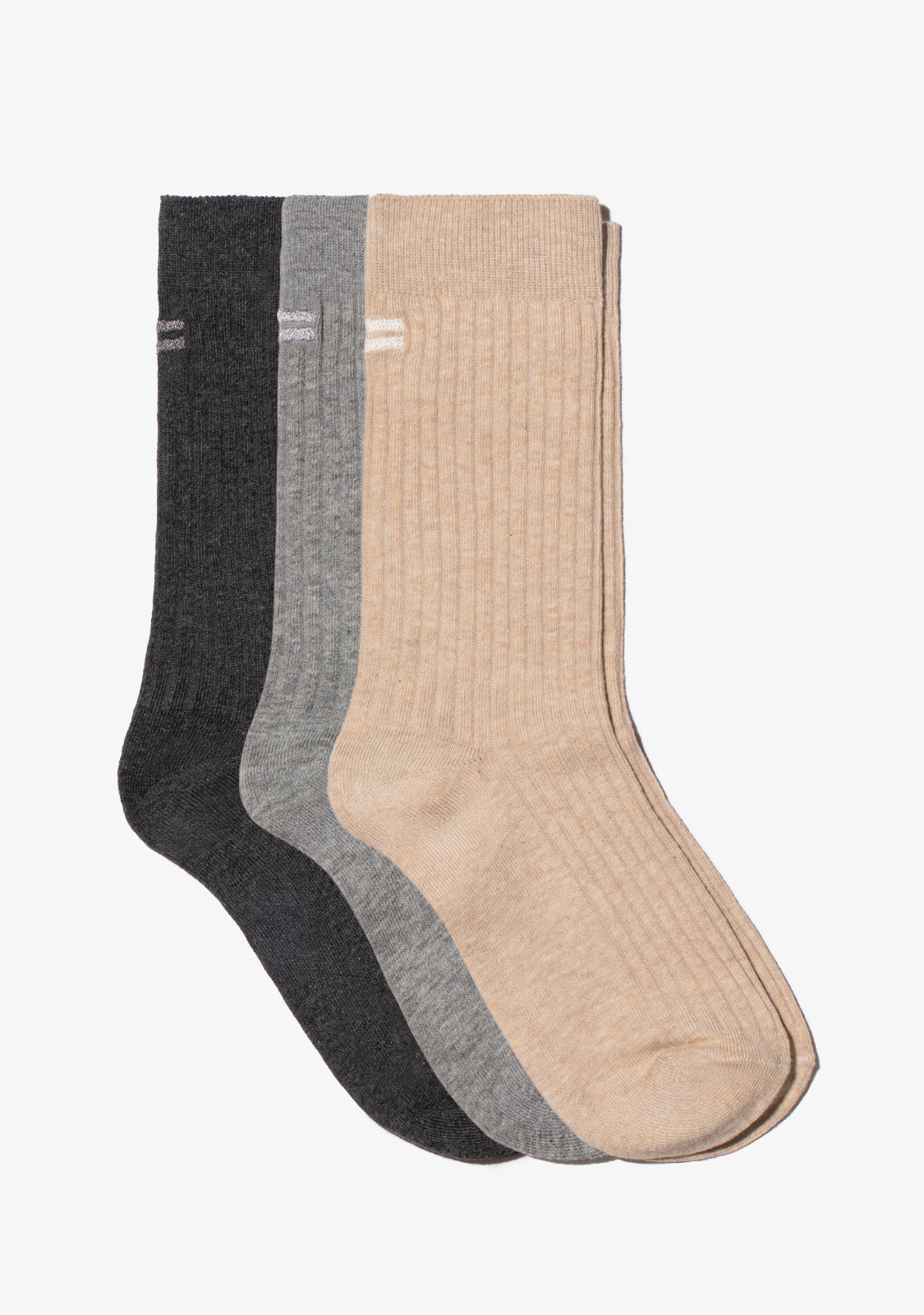 Rib Socks 3 Pack Melange