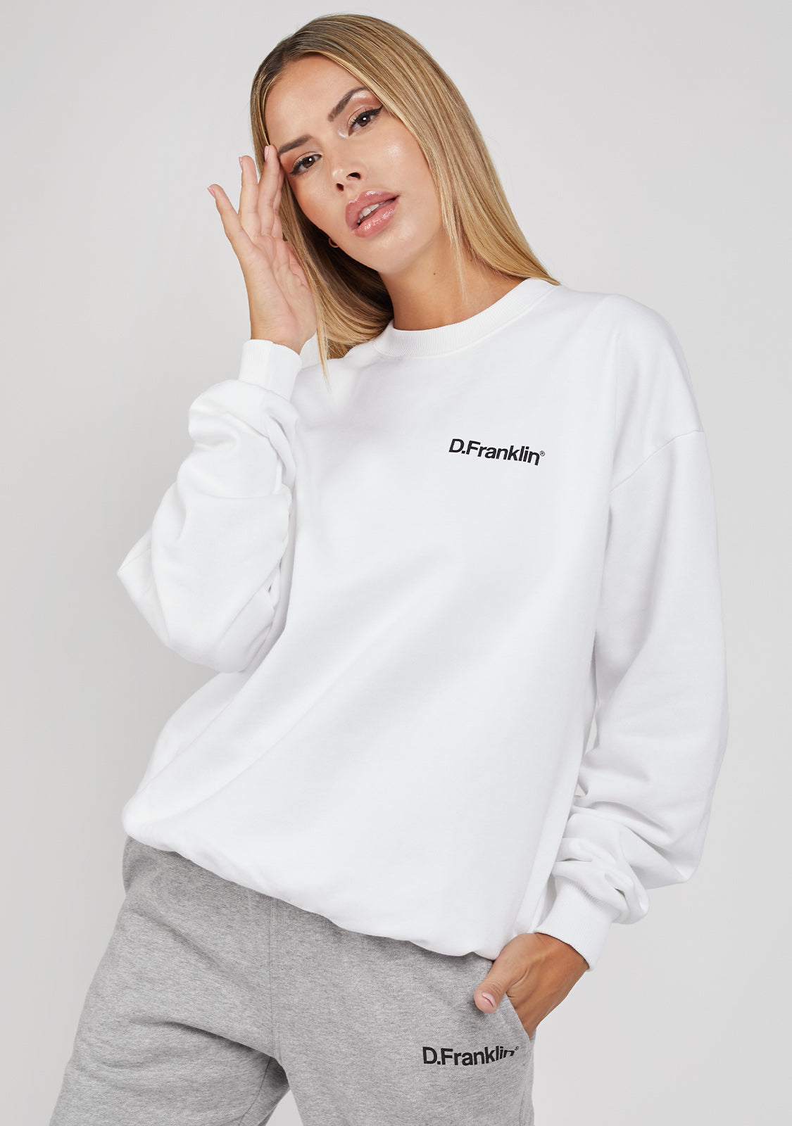 Sweatshirt Oversized Basic White