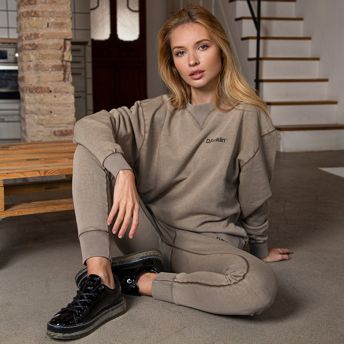Sweatshirt Oversized Basic Sand