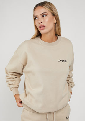 Sweatshirt Oversized Basic Beige