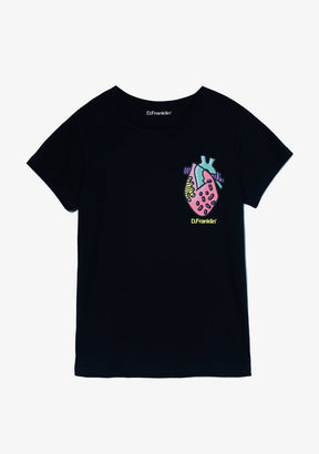 T-Shirt Heart Female Black