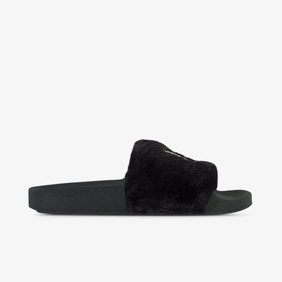 Label Fur Slides Black