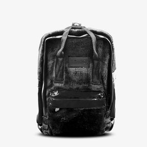 Abby Backpack Patent / Fur Black