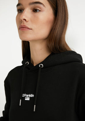 Mid Logo Hoodie Black / White